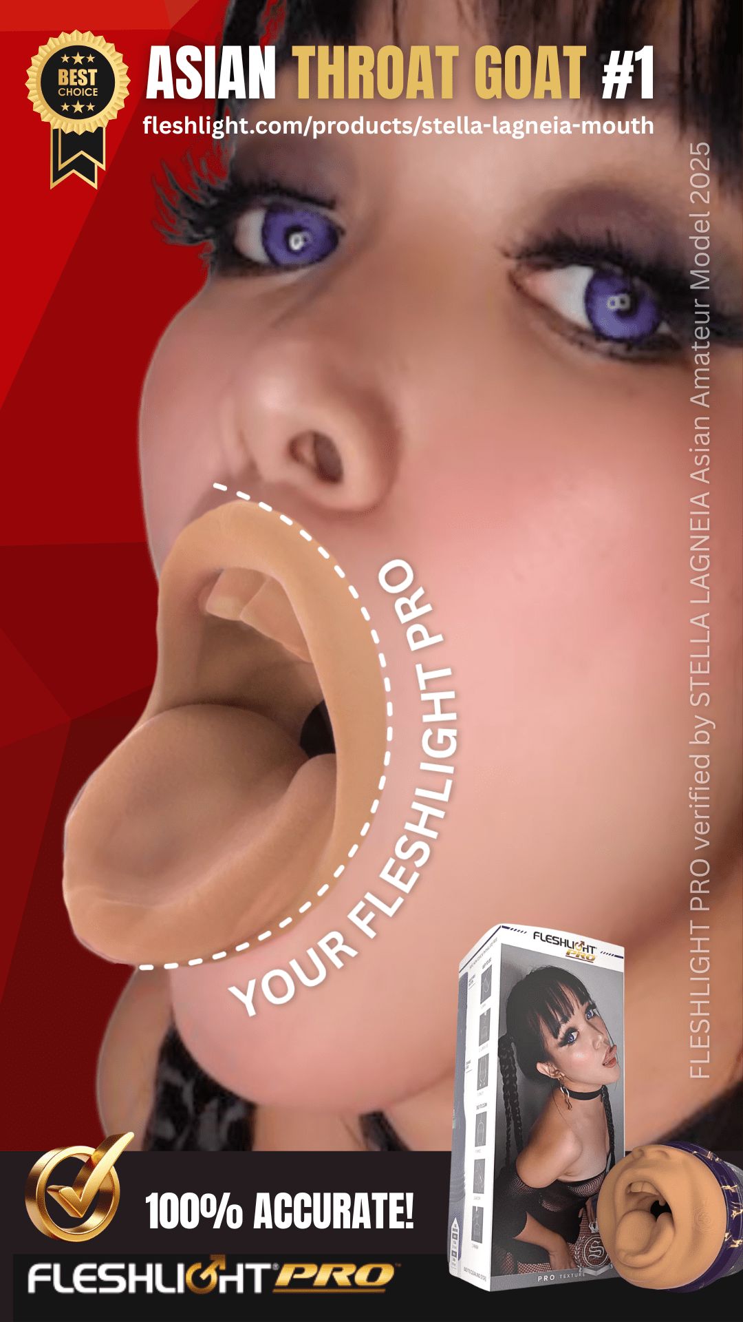 Fleshlight Pro Stella Lagneia Asian ThroatGoat Allure 150